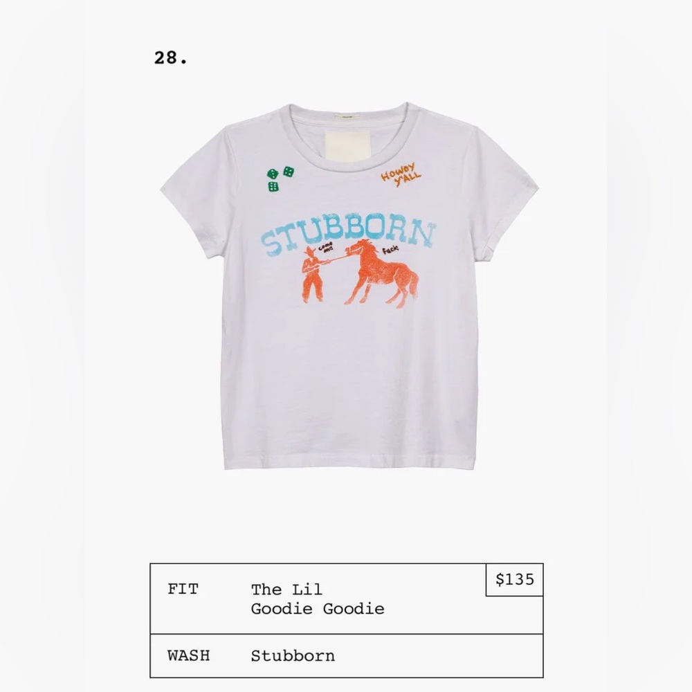 ****WANTED!!!**** MOTHER The Lil Goodie Goodie “Stubborn” White M or L